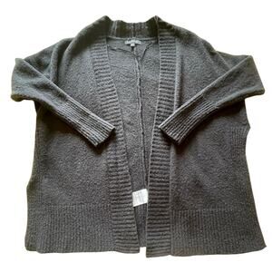 Banana Republic Wool Blend Open Front Dolman Sleeve Black Cozy Cardigan Small